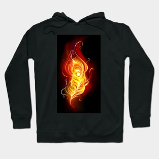 Fire Peacock Feather Hoodie